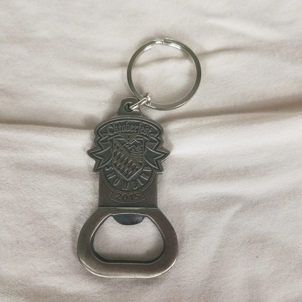 Snowbird Oktoberfest‎ Keychain Silver NEW 2015 Bottle Opener Metal brewmania